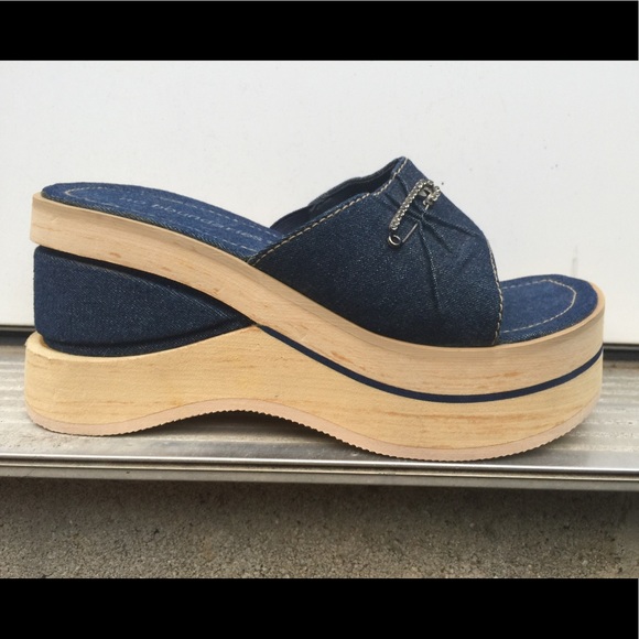 SOLD Chunky y2k denim platforms - Picture 6 of 7